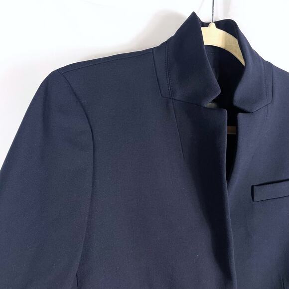 J Crew Regent Blazer Navy Blue Stretch Notch Collar Button Front Sz 4 TALL - Picture 5 of 12